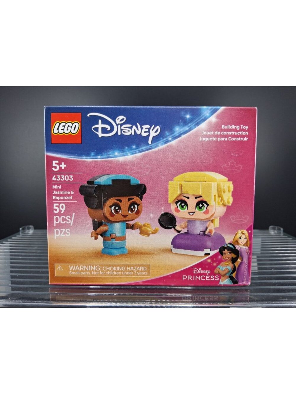 LEGO 43303 Disney Princess Jasmine & Rapunzel Building Toy Set